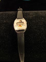 VINTAGE LOT OF WALT DISNEY MICKEY MOUSE WATCHES, EARRIINGS & FIGURE 